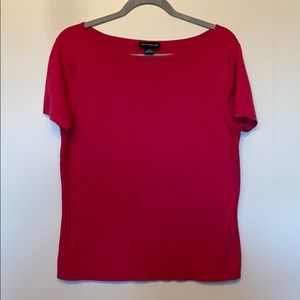 Ann Taylor pink Silk sweater tee
